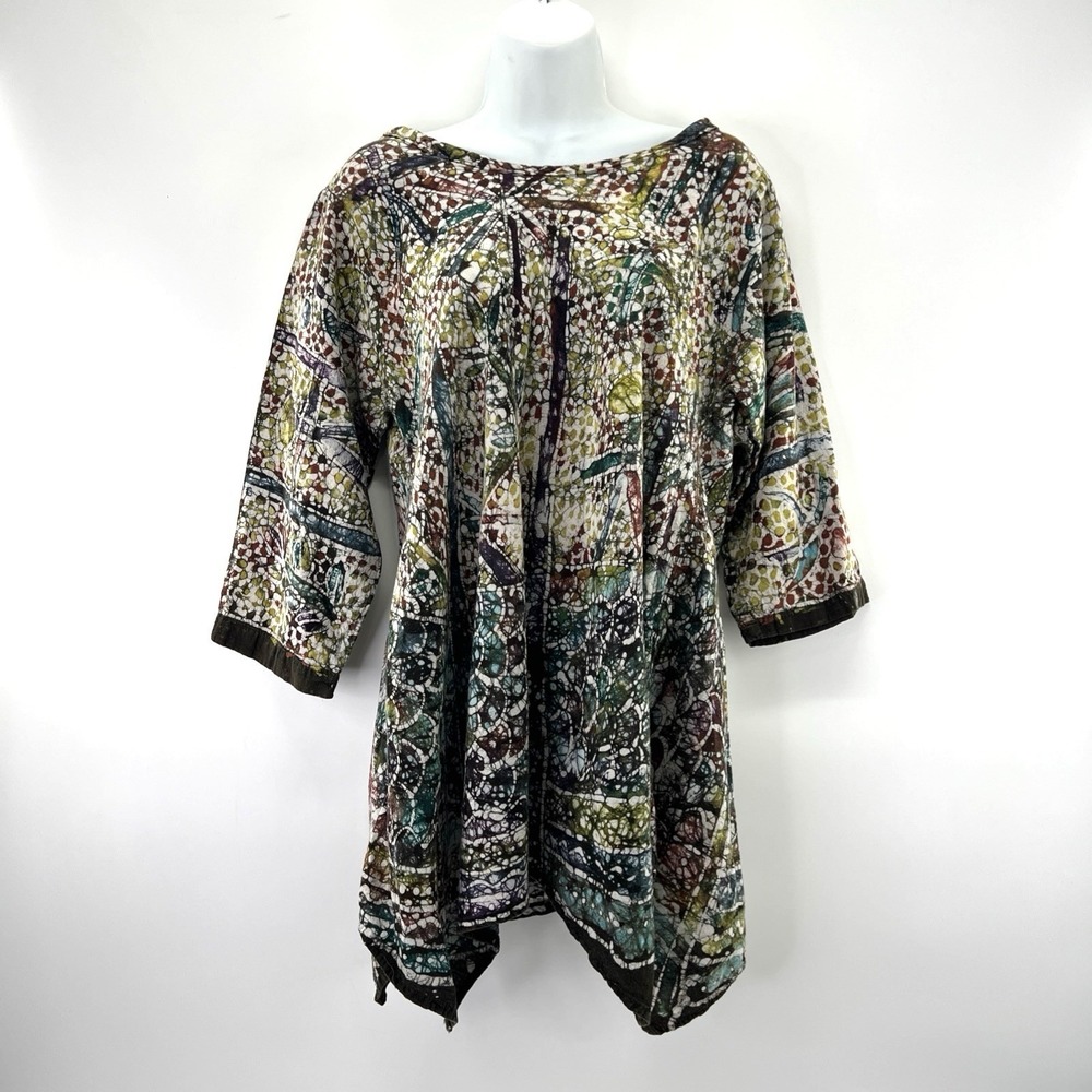 Spirit of Courage Nnamdi Ibenagu Sz M Top Dress Batik Asymmetric Art to wear